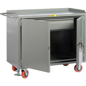 Mobile Service Bench w/ Steel Square Edge Top, 48"W x 24"D, Gray