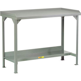 Welded Steel Workbench - Steel Top Back/End Stops - 72"W x 30"D x 36"H