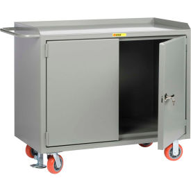 Mobile Service Workbench w/ 2 Doors & 1 Shelf, 48"W x 24"D, Gray