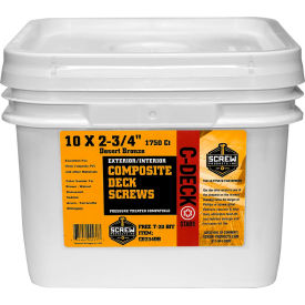 C-Deck Star Drive CD234SR Coated Composite Deck Screw, 2-3/4", Sandridge, 1750/Carton - USA