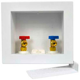 Oatey Quadtro Washing Machine Outlet Box 1/4 Turn, Brass Ball Valve, Copper Sweat
