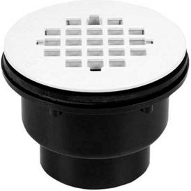 2" 2-part PVC Solvent Weld Shower Drain w/ Plastic Strainer
