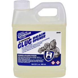 GLUG® Drain Opener For Bathroom Type Clogs, Quart Bottle, 10 Bottles