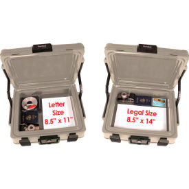 Fire & Waterproof Chest, 19-7/8"W x 17"D x 7-5/16"H, 0.38 Cu. Ft.