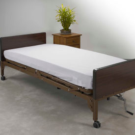 Hospital Bed Fitted Sheets, 80"L x 36"W x 6", Cotton and Polyester, White