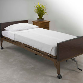 Hospital Bed Bedding in a Box, 80"L x 36"W x 6", Cotton and Polyester, White
