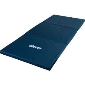 Tri-Fold Bedside Fall Mat, High-Density Foam, 72"L x 30"W x 2"H, Blue