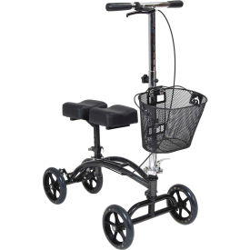 Dual Pad Steerable Knee Walker with Basket, 31"- 40" Handle Height, Adult Size