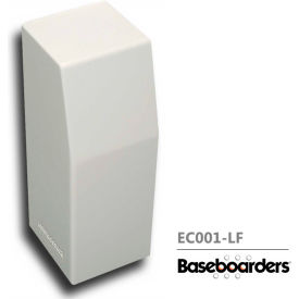 Premium Series Steel Easy Slip-on Baseboard Left Side CLOSED Endcap, White