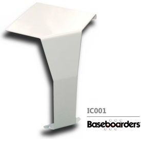 Premium Steel Easy Slip-on Baseboard Inside 90 Degree Corner, White