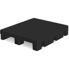 Stackable Closed Deck Pallet, 4-Way, 48" x 40", 2000 Lb Static Capacity, Black