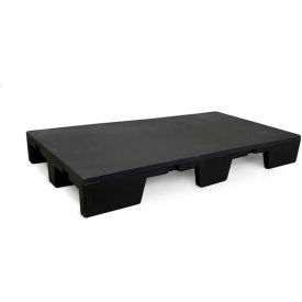 Stackable Closed Deck Pallet, 2-Way, 24" x 18", 750 Lb Static Capacity, Black