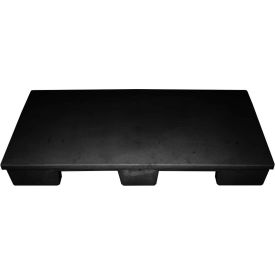 Stackable Closed Deck Pallet, 4-Way, 48" x 24", 1000 Lb Static Capacity, Black