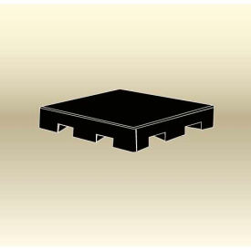 Stackable Closed Deck Pallet, Polyethylene, 48"x48", 2000 Lb Stat Cap, Black