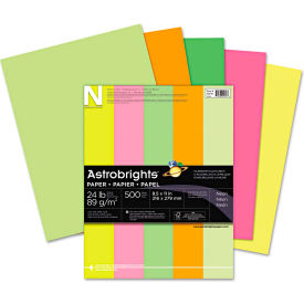 Astrobrights Colored Paper, 8-1/2" x 11", Neon Assorted, 500 Sheets/Ream