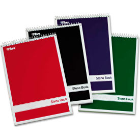 Steno Book, 6" x 9", Green Tint, 80 Sheets/Pad, 4 Pad/Pack