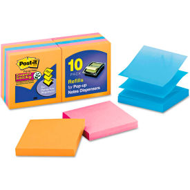 Pop-up Notes Super Sticky Pop-Up Notes, 3" x 3", Glow, 90 Sheets, 10/Pack