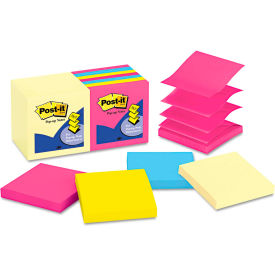 Pop-up Note Pad Refills, 3" x 3", Yellow, 100 Sheets, 14/Pack