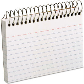 Spiral Index Cards, 3" x 5", White, 1 Each