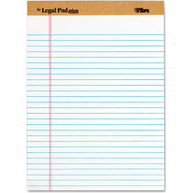 The Legal Pad Plus Rule Perforated Pads, 8-1/2"x11-3/4", White, 50 Sheets/Pad, 12 Pack