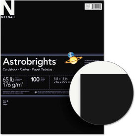 Astrobrights Colored Card Stock, 8-1/2" x 11", Eclipse Black, 100/Pack