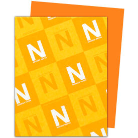 Astrobrights Colored Card Stock, 8-1/2" x 11", Orbit Orange, 250/Pack