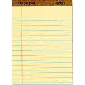 The Legal Pad Legal Rule Perforated Pads, 8-1/2"x11-3/4", Canary, 50 Sheets/Pad, 3 Pack