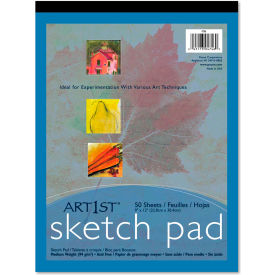 Art1st Sketch Pad, 9" x 12", White, 50 Sheets/Pad
