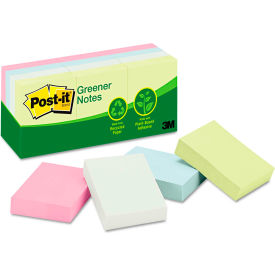 Greener Notes Recycled Notes 1-1/2" x 2", Sunwashed Pier, 100 Sheets, 12/Pack