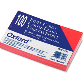 UnRule Index Cards, 3" x 5", Cherry, 100/Pack