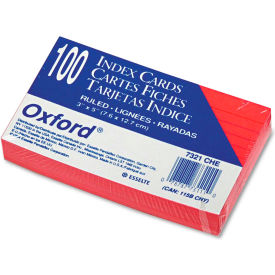 Rule Index Cards 3" x 5", Cherry, 100/Pack