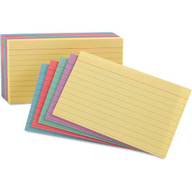Rule Index Cards 4" x 6", Assorted, 100/Pack