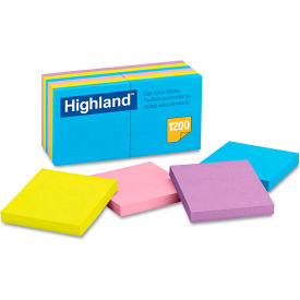 Sticky Note Pads, 3" x 3", Bright, 100 Sheets, 12/Pack