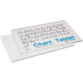 Chart Tablets w/Cursive Cover, 16" x 24", White, 25 Sheets