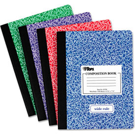 Composition Book with Hard Cover, 9-3/4" x 7-1/2", White, 100 Sheets/Pack