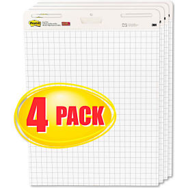Easel Pads Self-Stick Easel Pads, 25" x 30", White, 30 Sheets, 4/Pack