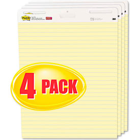 Easel Pads Self-Stick Easel Pads, 25" x 30", Yellow, 30 Sheets, 4/Pack