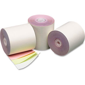 Three-Ply Cash Register/POS Rolls, 3"x70', White/Canary/Pink, 50 Rolls/Carton