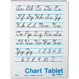 Chart Tablets 24" x 32", White, 1 Each