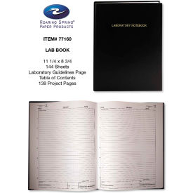 Lab Research Notebook, 8-3/4" x 11-1/4", White, 72 Sheets/Pad, 1 Pad/Pack