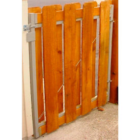 Adjustable Steel Gate Frame 2 Rail Kit 36-60"W x 36"H, Gray