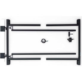 Adjust-A-Gate Adjustable Steel Gate Frame 2 Rail Kit 60-96"W x 36"H, Gray