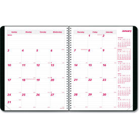 DuraFlex 14-Month Planner, 11 x 8.5, Black, 2024
