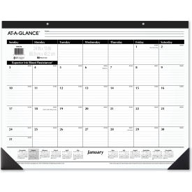 Ruled Desk Pad, 24 x 19, Black Binding, Jan to Dec, 2025