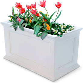 20" x 36" Planter, White