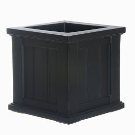 Cape Cod 14" x 14" Square Planter, Black