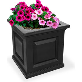 Nantucket 16" x 16" Square Planter, Black