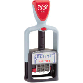 Two-Color Word Dater, 1 3/4 x 1, "Received", Self-Inking