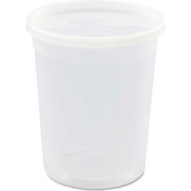 Microwavable Containers, 32 oz., 4-1/2" Diameter, Clear - 240 Pack