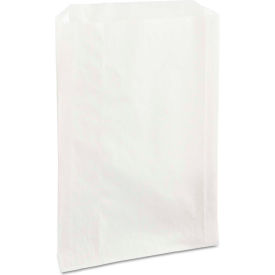 Grease Resistant Bags, 6-1/2"W x 1"D x 8"H, White, 2000/Pack